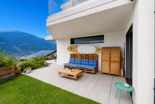 terrasse avec mountain view, vue sur la montagne, espace de vie extérieur, from property, et terrasse