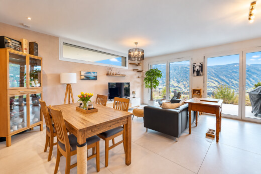 living / dining room with access to outside