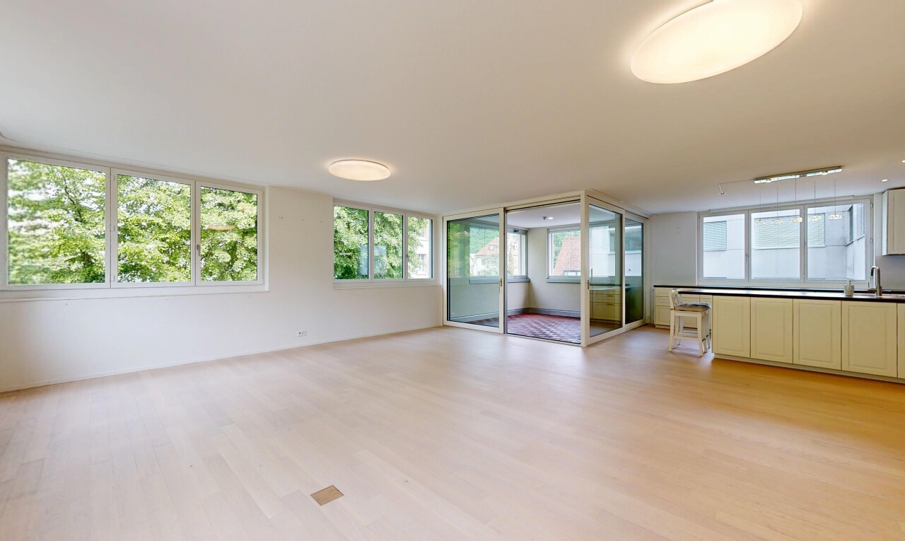 spare room with light wood finished floors