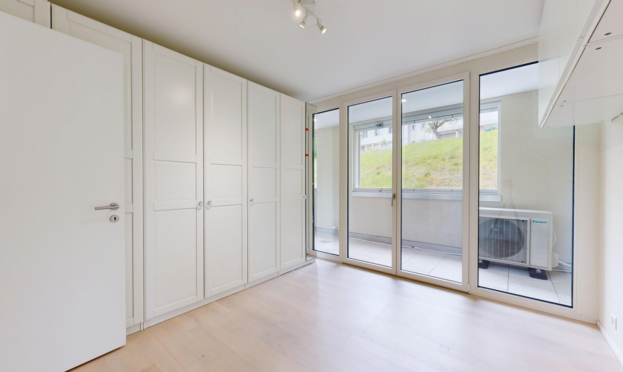 spare room with light wood-style flooring