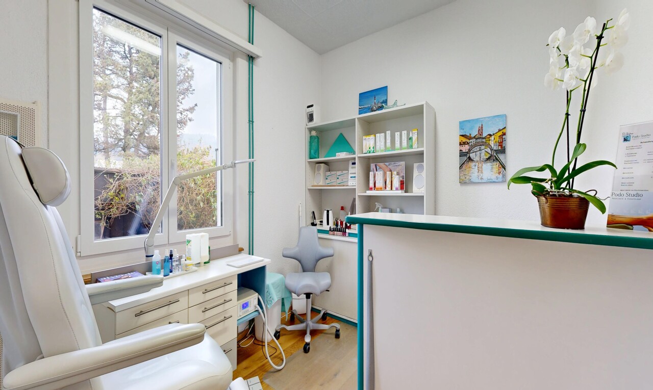 office space with light wood-style floors
