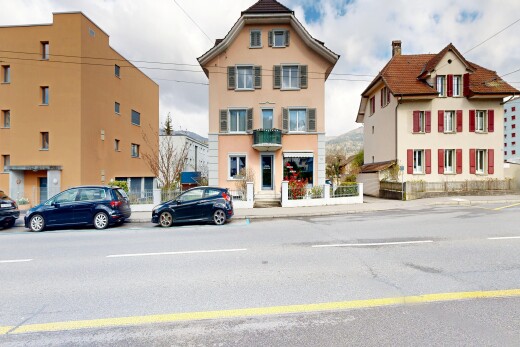 außenansicht mit power lines view