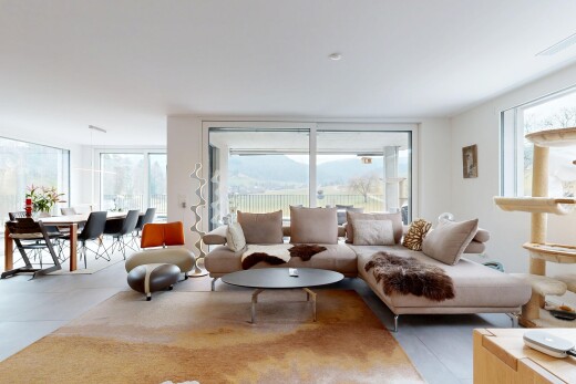 living room featuring plenty of natural light