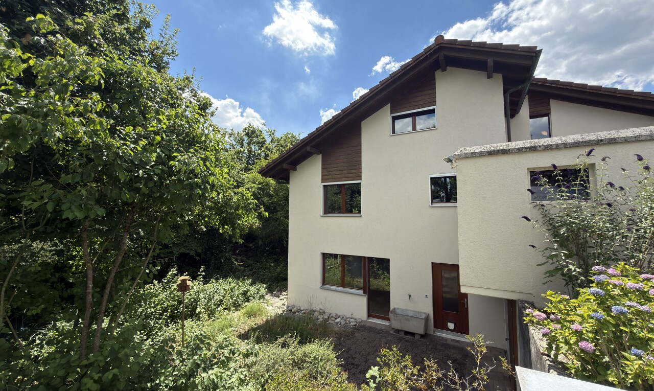 außenansicht mit stuckverkleidung und day time