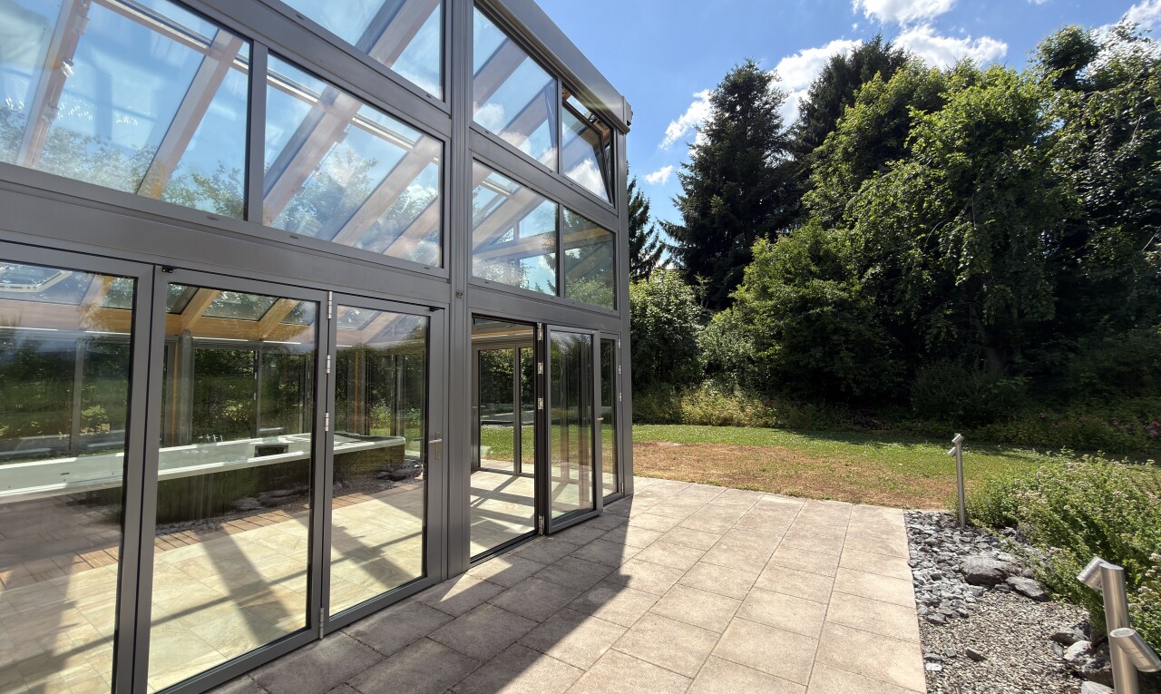 terrasse mit wintergarten, terrasse, from property, und day time