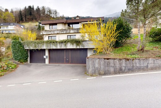 extérieur du bâtiment avec overcast, garage, et allée