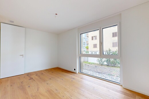 spare room with light wood-type flooring