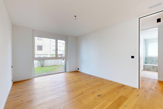 spare room with light wood-type flooring