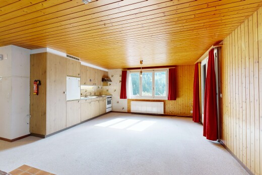 leerer raum mit natürliches licht, natural light, inside property, holzwand, und wood wall