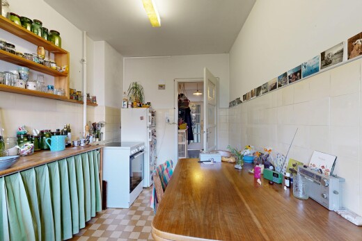 esszimmer mit inside property, tile wall, fliesenwand, vinyl floor, und vinylboden