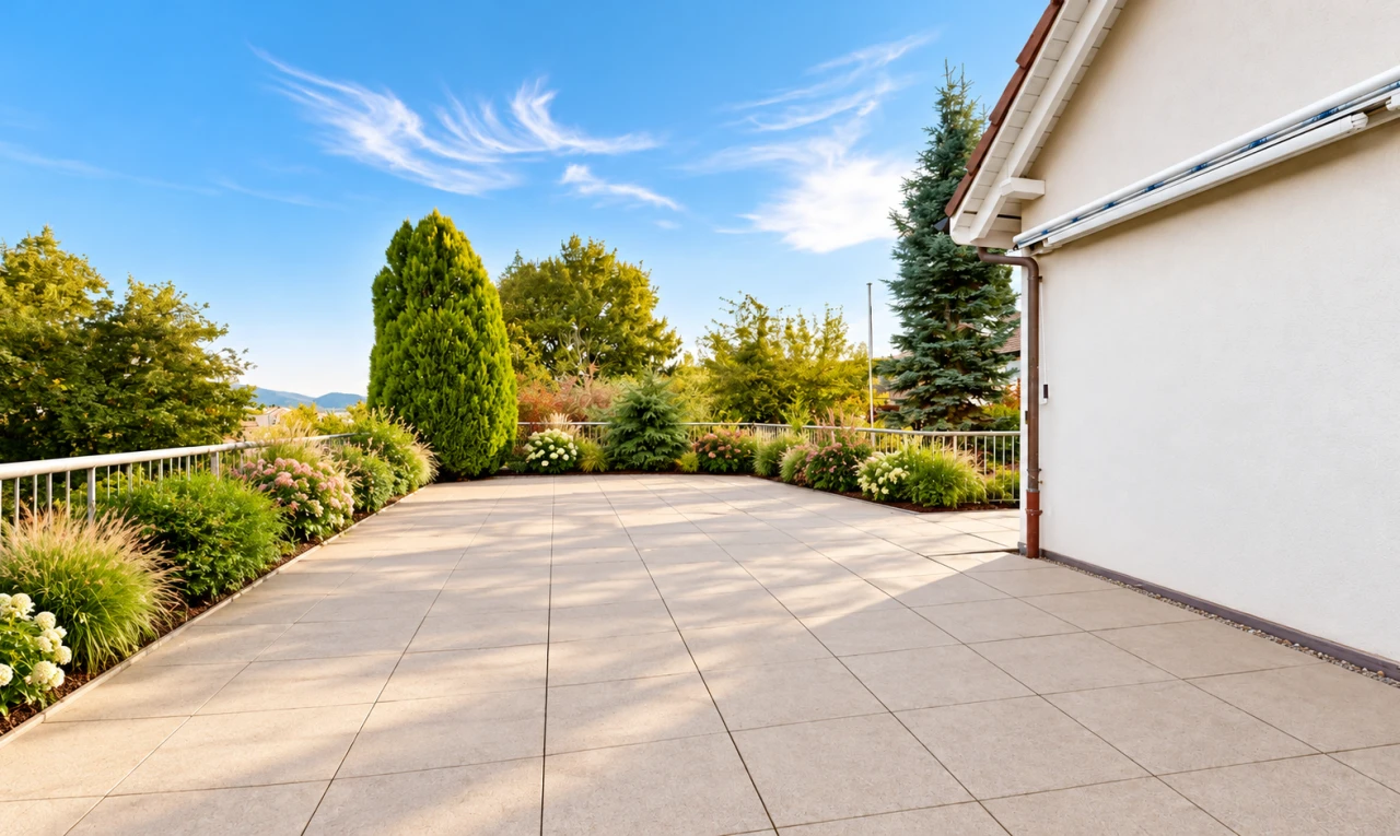 terrasse mit from property, day time, und terrasse