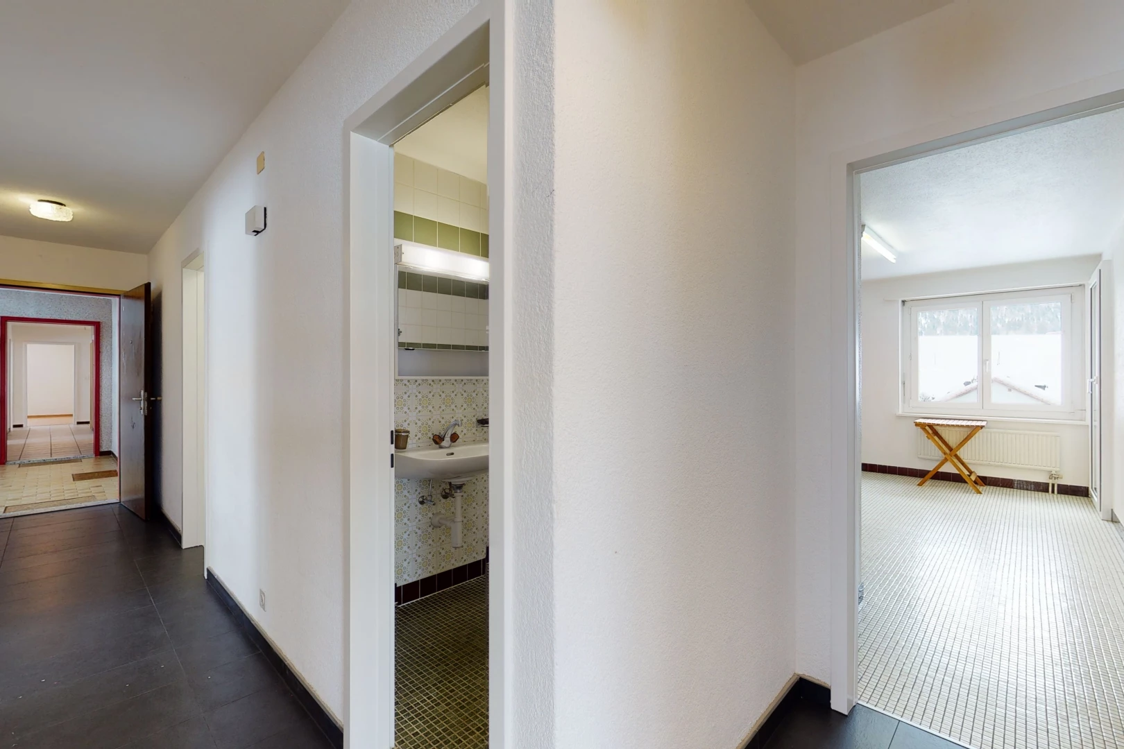 hallway featuring natural light
