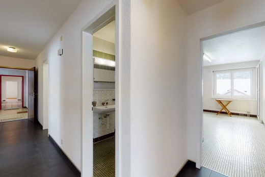 hallway featuring natural light