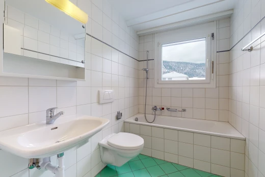 full bathroom featuring natural light, toilet, shower / tub combination, mirror, and sink