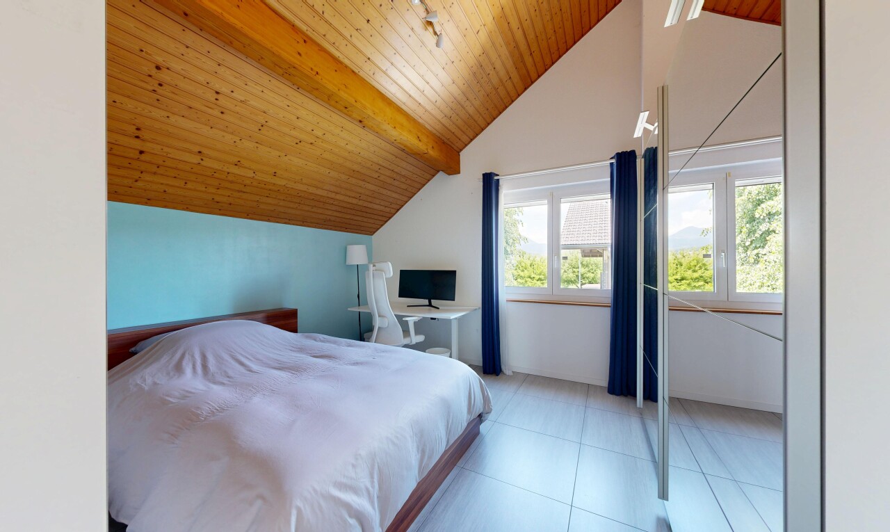 chambre avec pièce supplémentaire, lumière naturelle, natural light, cloison sèche, et drywall