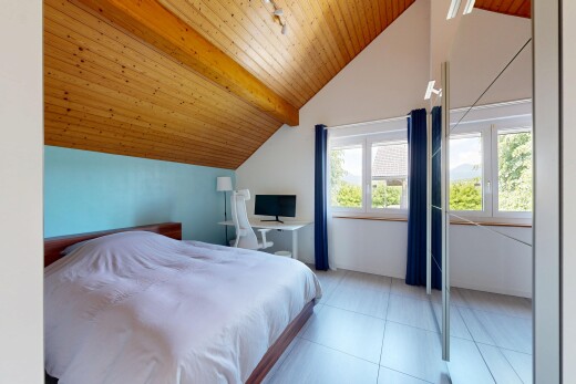 chambre avec pièce supplémentaire, lumière naturelle, natural light, cloison sèche, et drywall