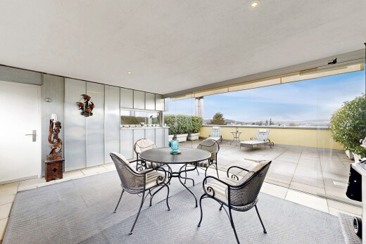 terrasse avec coin repas extérieur, terrasse, day time, et from property