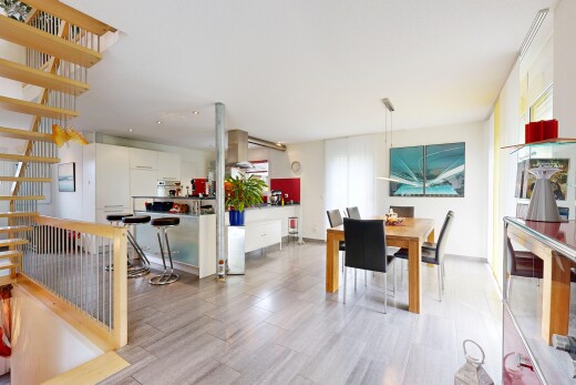 esszimmer mit inside property, treppen, gipskartonwand, und drywall