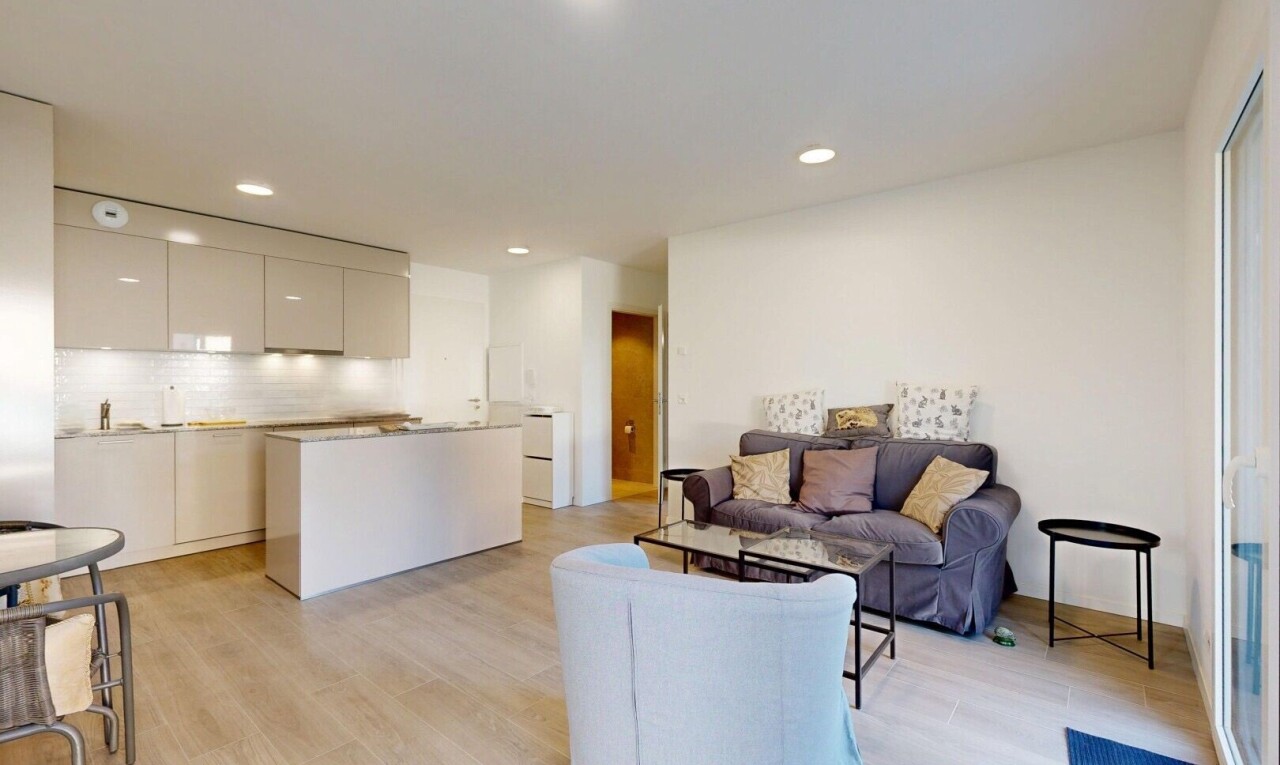 living / dining room featuring recessed lighting and light wood-style floors