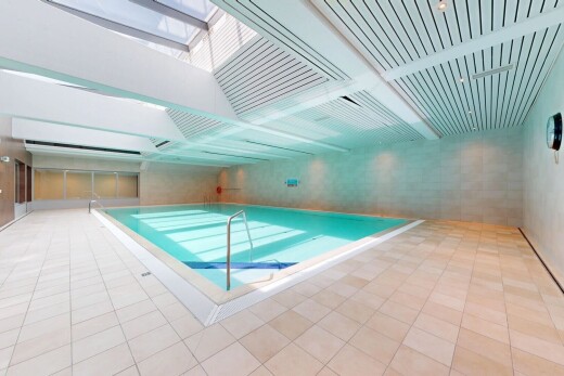 piscine avec rampe et inside property