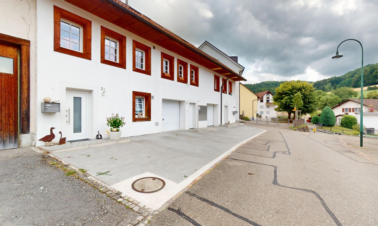 façade avec overcast, bardage en stuc, et garage intégré