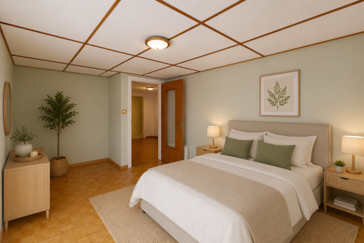 pièce vide avec drywall, cloison sèche, baseboards wall, plinthes murales, et parquet floor