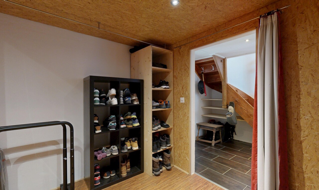 cellar with wood finish floors