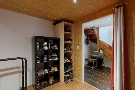 cellar with wood finish floors