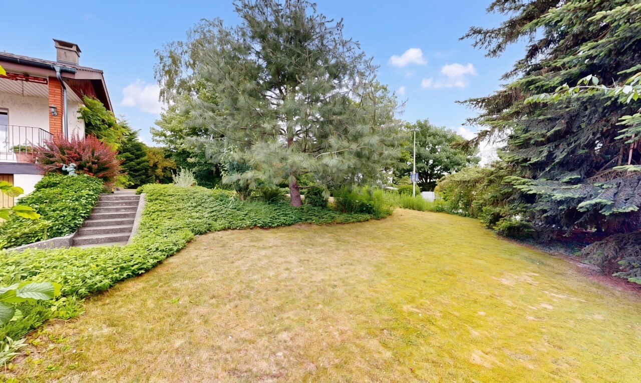 garten mit day time, rasen, waldblick, und woods view