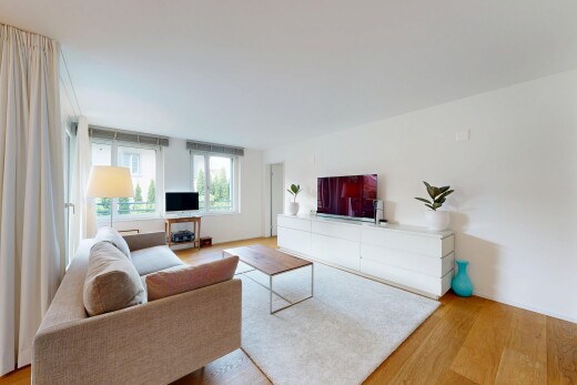 wohnzimmer mit holzfußboden, wood finish floor, gipskartonwand, drywall, und inside property