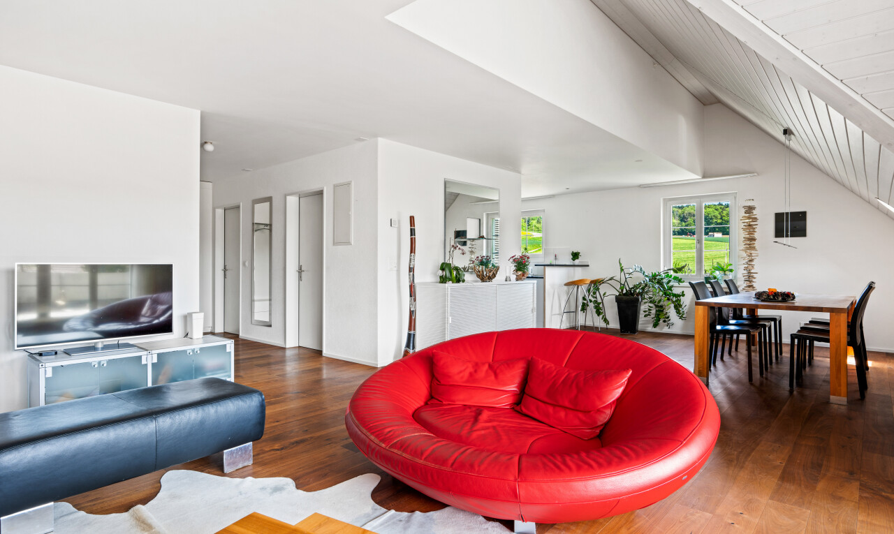 living / dining area featuring hardwood / wood-style floors
