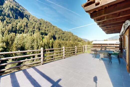 terrasse mit forest view, waldblick, view focus, day time, und from property