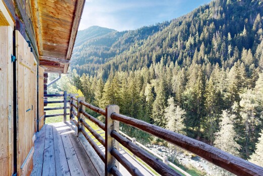 balkon mit forest view, waldblick, view focus, day time, und from property