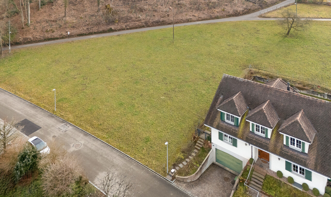 außenansicht mit eingebaute garage, dachgaube, kellergarage, und auffahrt