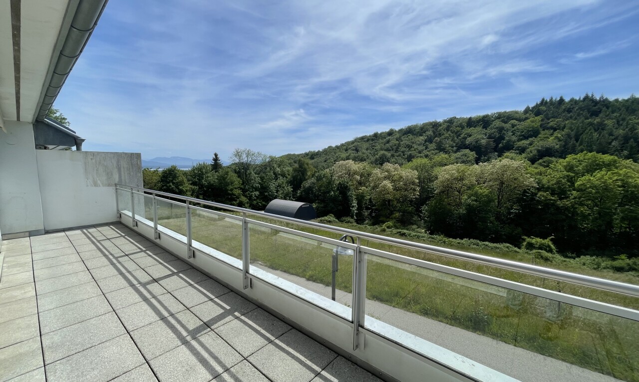 balkon mit from property, waldblick, forest view, und day time