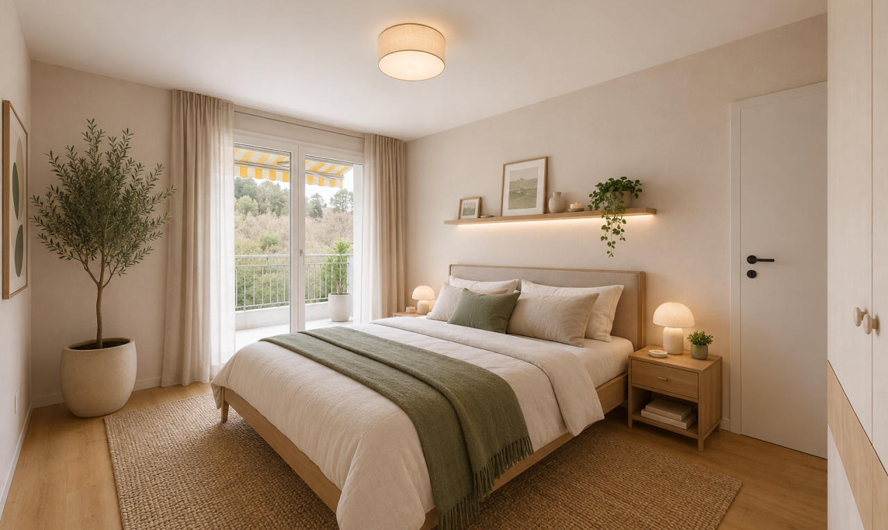 spare room with light wood-style floors