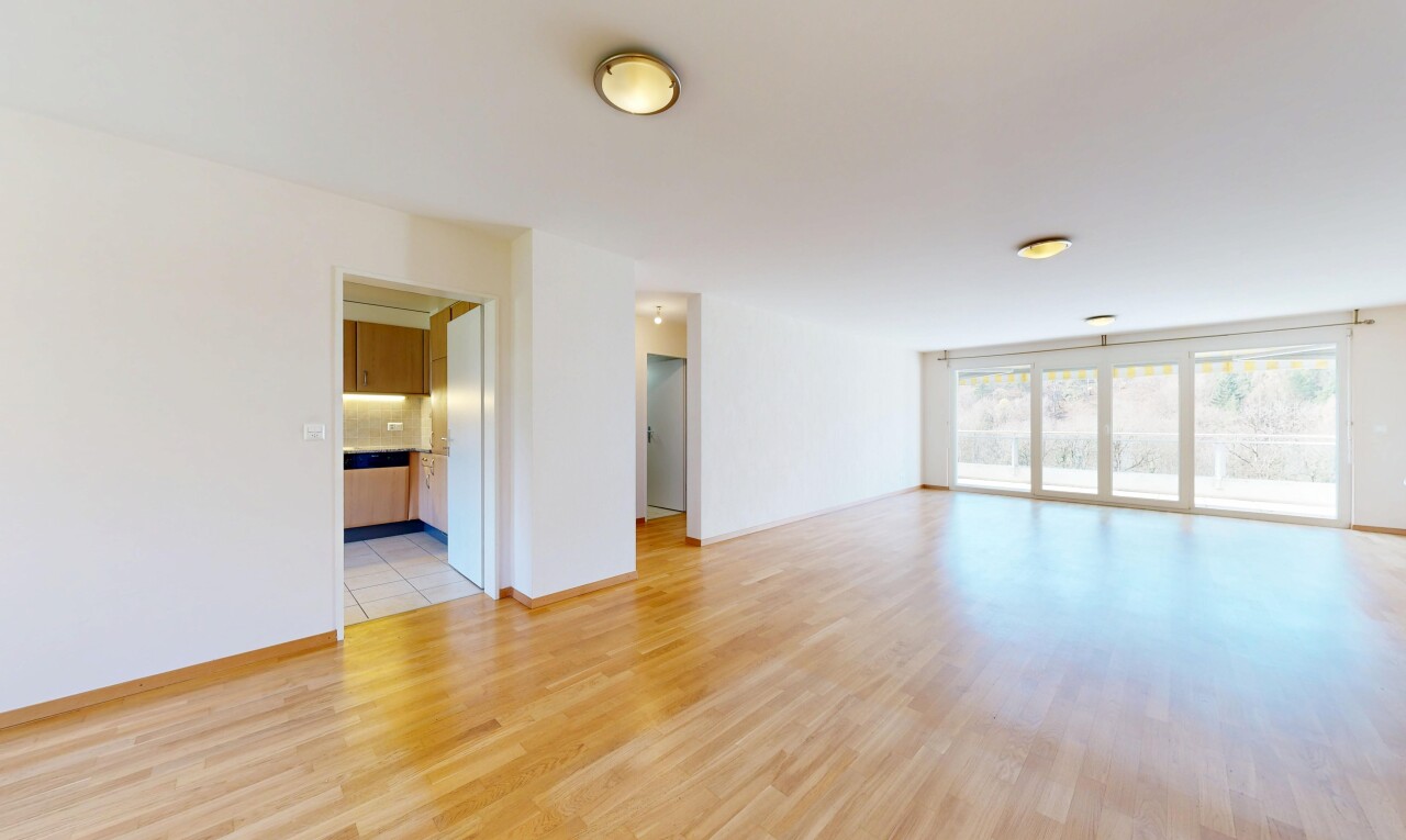 pièce vide avec sol en finition bois, wood finish floor, cloison sèche, drywall, et lumière naturelle