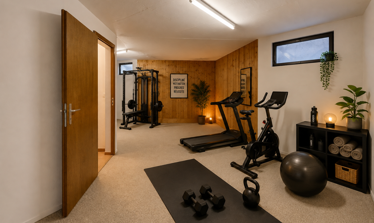 pièce vide avec low ceiling, plafond bas, drywall, cloison sèche, et carpet