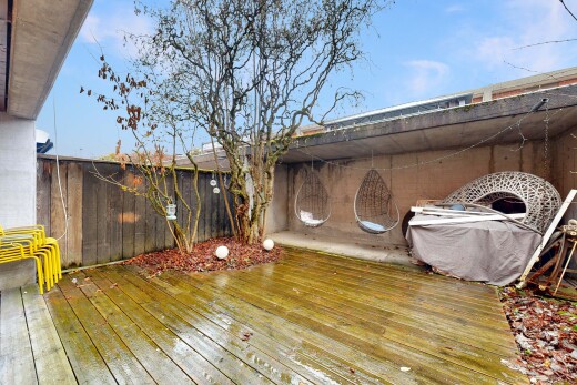 terrasse mit deck, from property, day time, und zaun