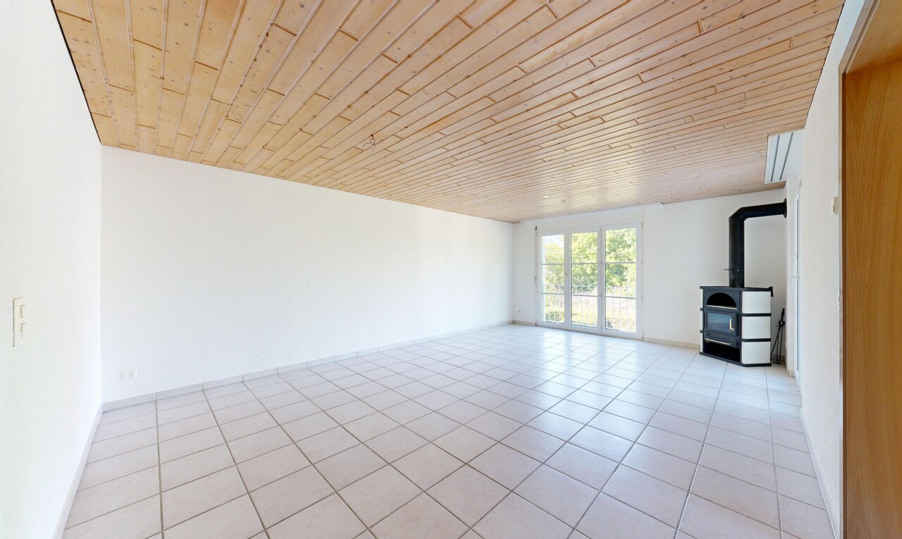 leerer raum mit inside property, wood ceiling, holzdecke, natural light, und natürliches licht