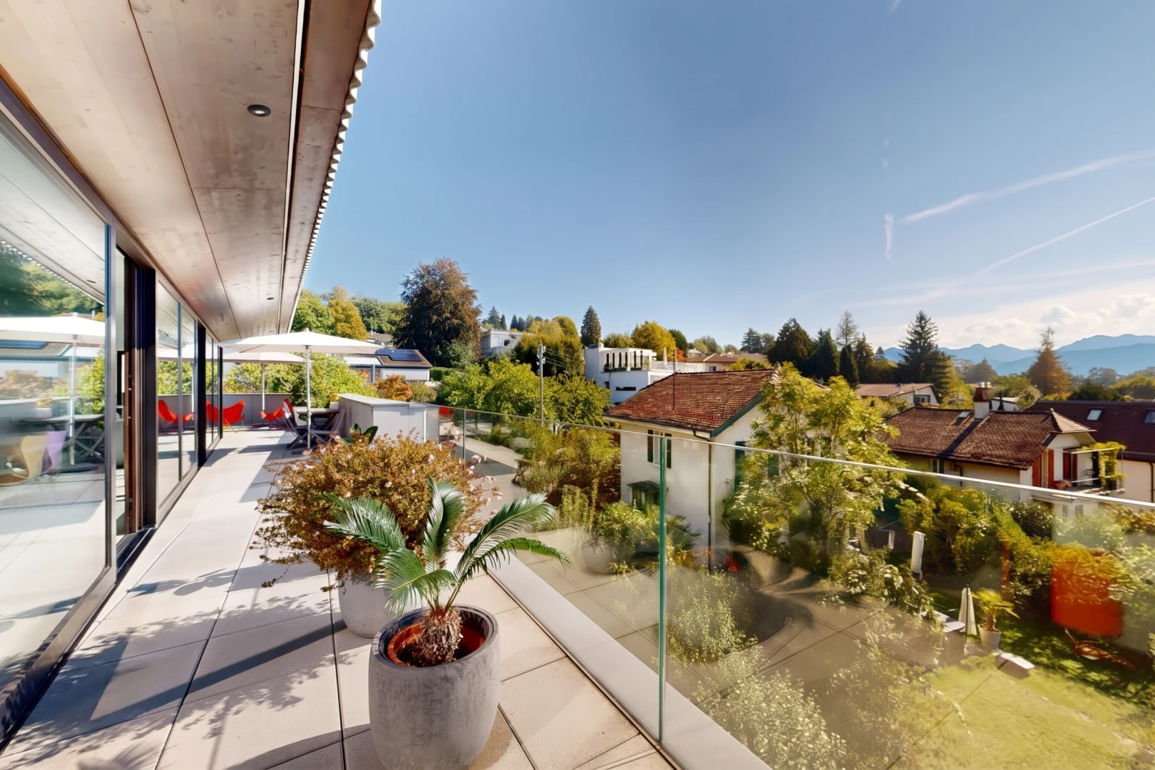 balcony with a residential view