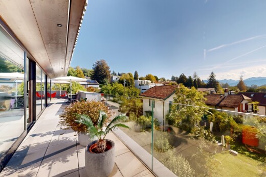 balcony with a residential view