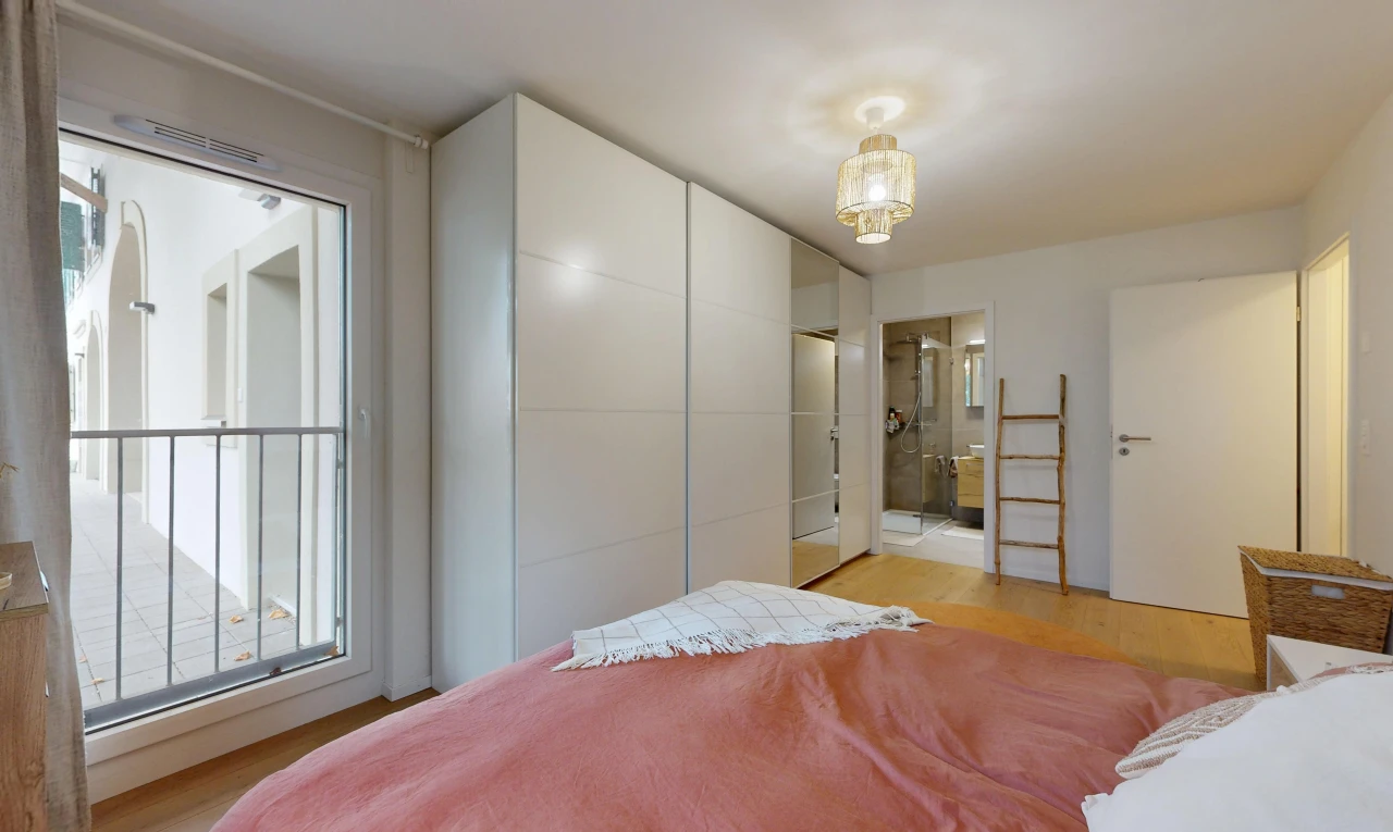 room / bedroom featuring light wood-style floors
