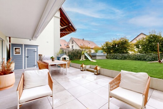 patio / terrace featuring outdoor dining area, a patio area, and a playground