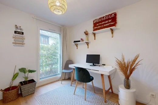 office featuring light wood-style flooring