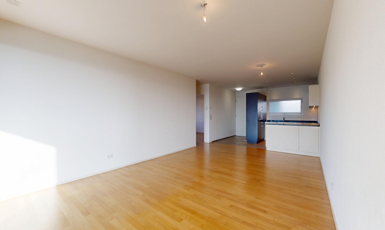 pièce vide avec sol en finition bois, wood finish floor, inside property, cloison sèche, et drywall