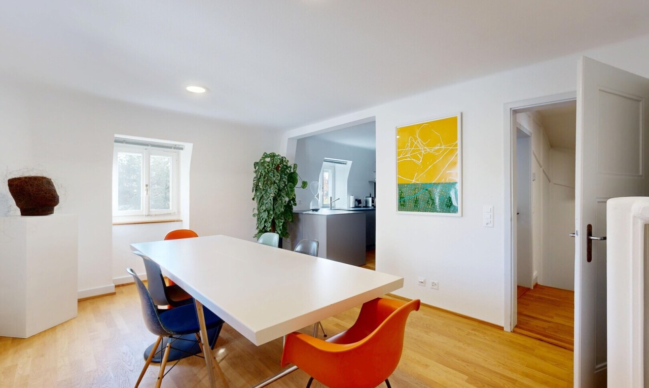 dining room featuring light wood-type flooring and recessed lighting