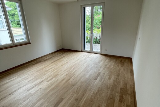 pièce vide avec sol en finition bois, wood finish floor, inside property, cloison sèche, et drywall