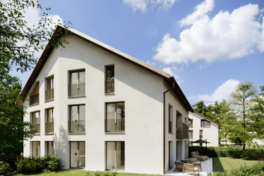 außenansicht mit balkon und terrasse