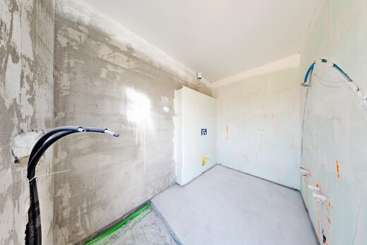 pièce vide avec concrete floor, sol en béton, et inside property